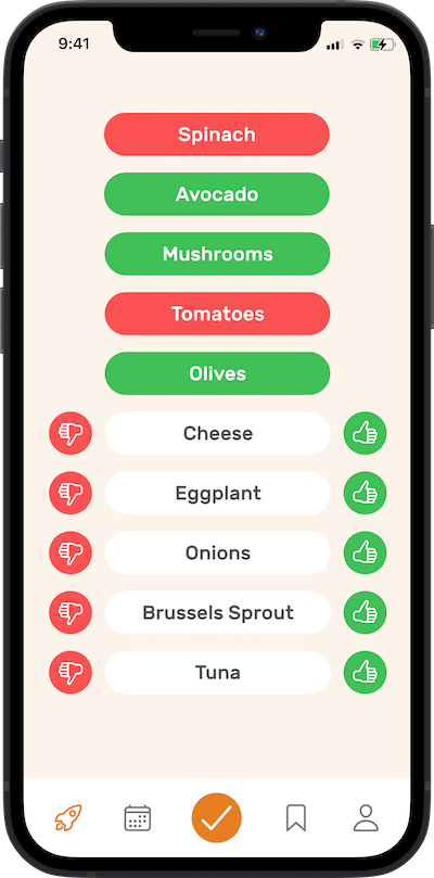 preferences section screen